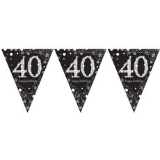 Vlaggenlijn 40 jaar happy birthday