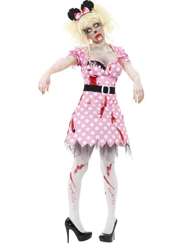 Zombie mini mouse kostuum