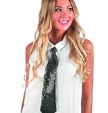 Stropdas zwart pailletten