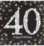 Servetten 40 jaar Sparkling Celebration