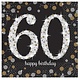 Servetten 60 jaar Sparkling Celebration