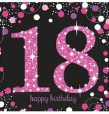 Servetten 18 jaar Sparkling Pink