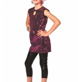 Disco jurkje pailletten pink kind