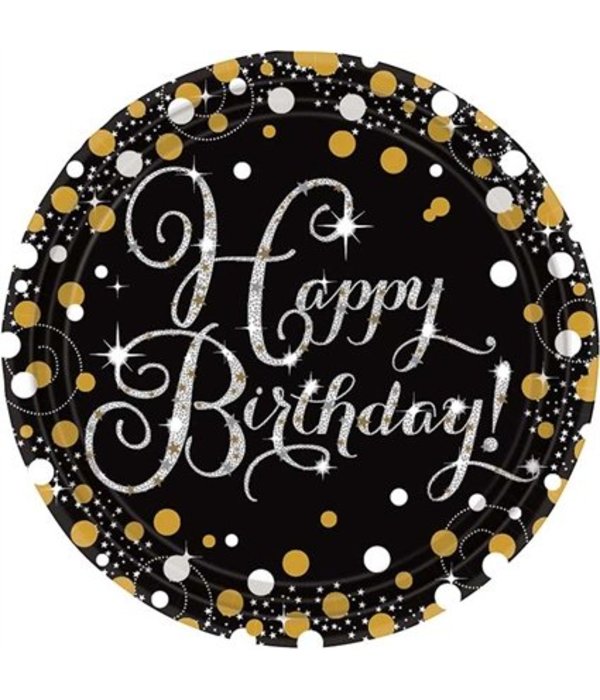 Bordjes Happy Birthday (8 stuks)