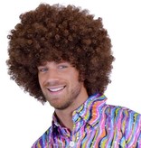 Bruine Afro pruik