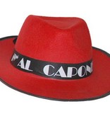 Al Capone Gangster hoed rood
