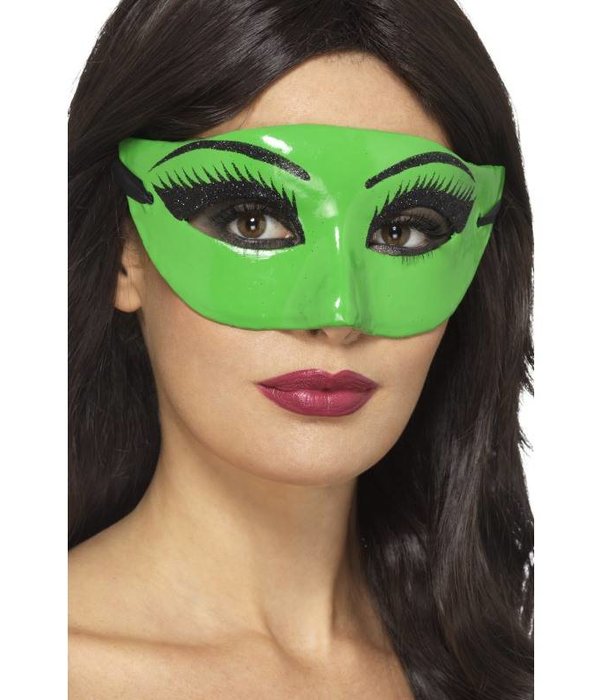 Oogmasker groen heks