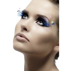 Oogwimpers blauw met veertjes
