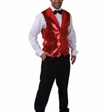 Gilet rood paillet luxe