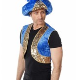 Tulband Blauw met Goud