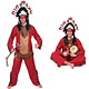Indianen kostuum man rood