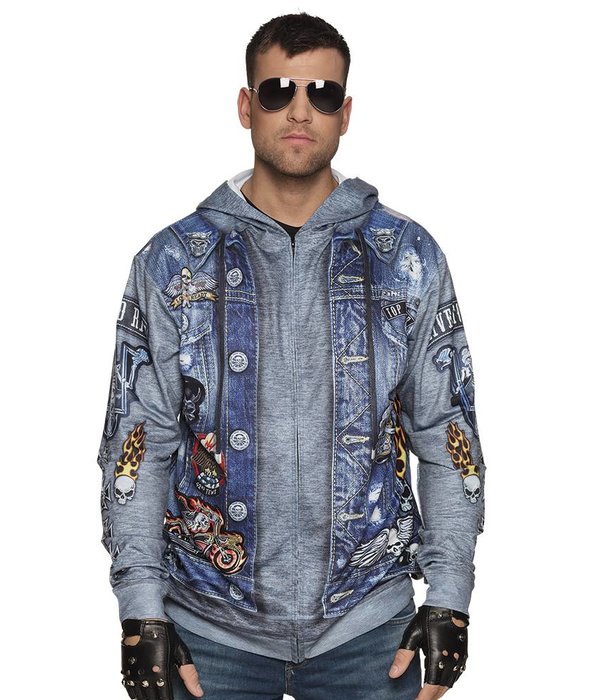 Fotorealistische hoodie biker