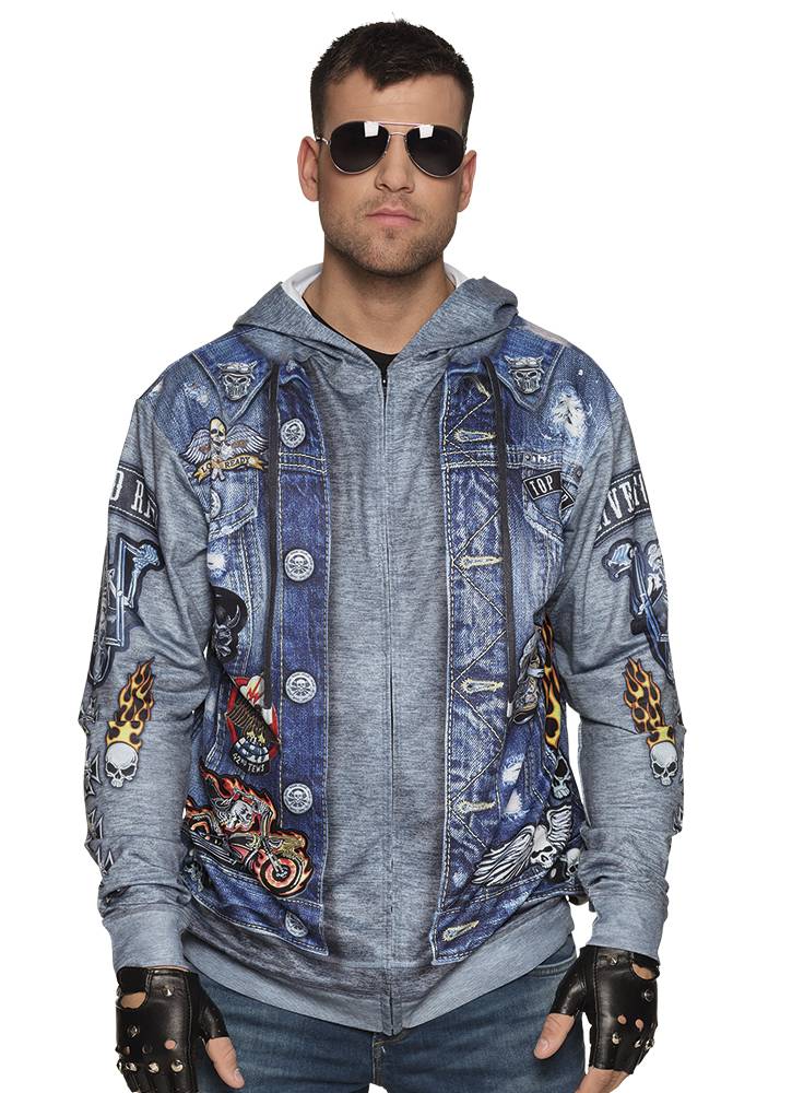 Fotorealistische hoodie biker afbeelding