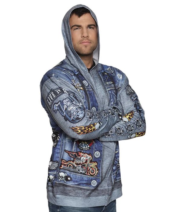 Fotorealistische hoodie biker