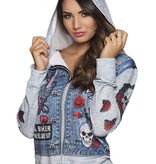Dames Fotorealistische hoodie biker