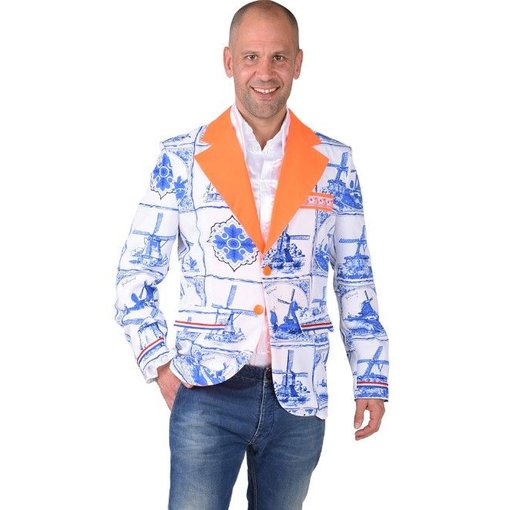 Hollandse colbert delfts blauw