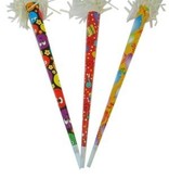 Papieren toeter met franje 50cm