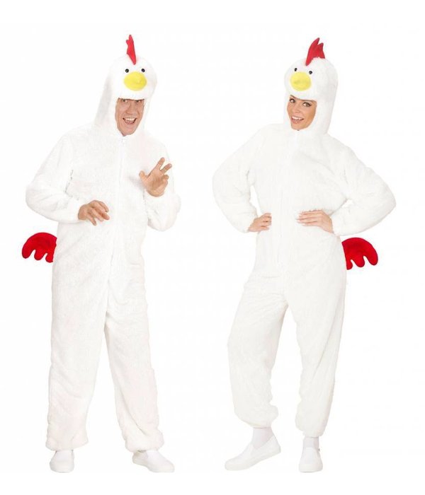 Witte Kippenpak man/vrouw pluche