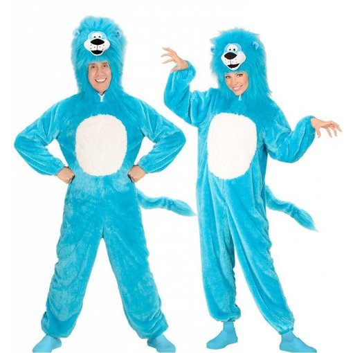 Leeuwenpak blauw pluche