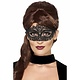 Oogmasker Zwart Kant