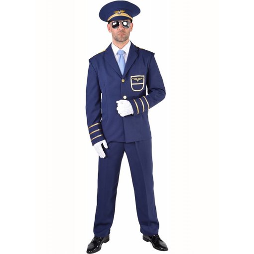 Pilotenpak blauw carnaval