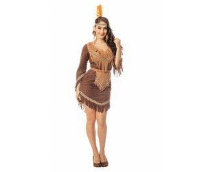 vaccinatie Kolibrie Kilauea Mountain Indianen vrouw kostuum dames - Feestbazaar.nl