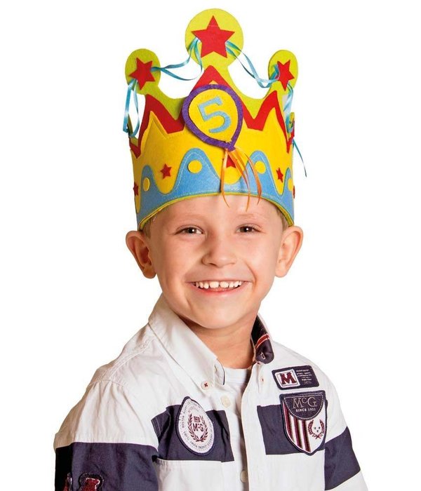VerjaardagsKroon Leeftijden 1 tot 5 Jongen