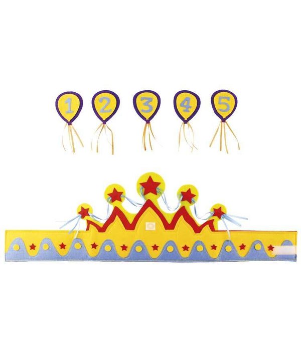 VerjaardagsKroon Leeftijden 1 tot 5 Jongen