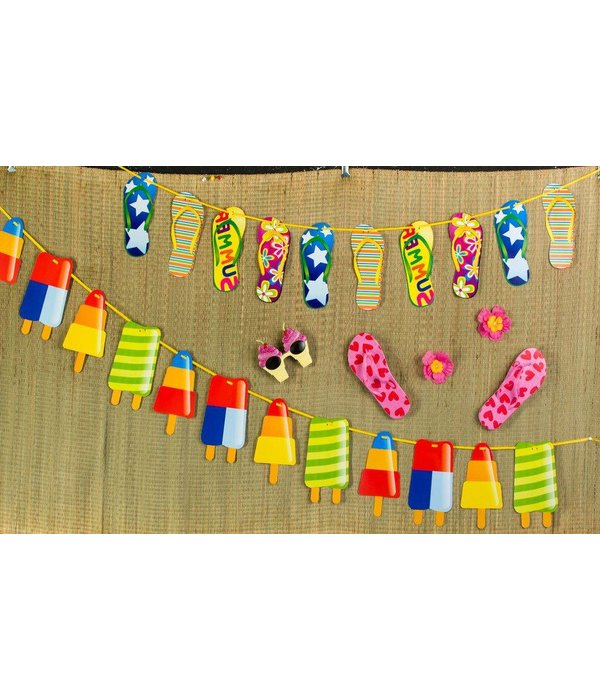 Slinger met strandslippers - 10 mtr