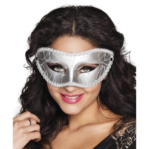 Oogmasker Gabriella zilver