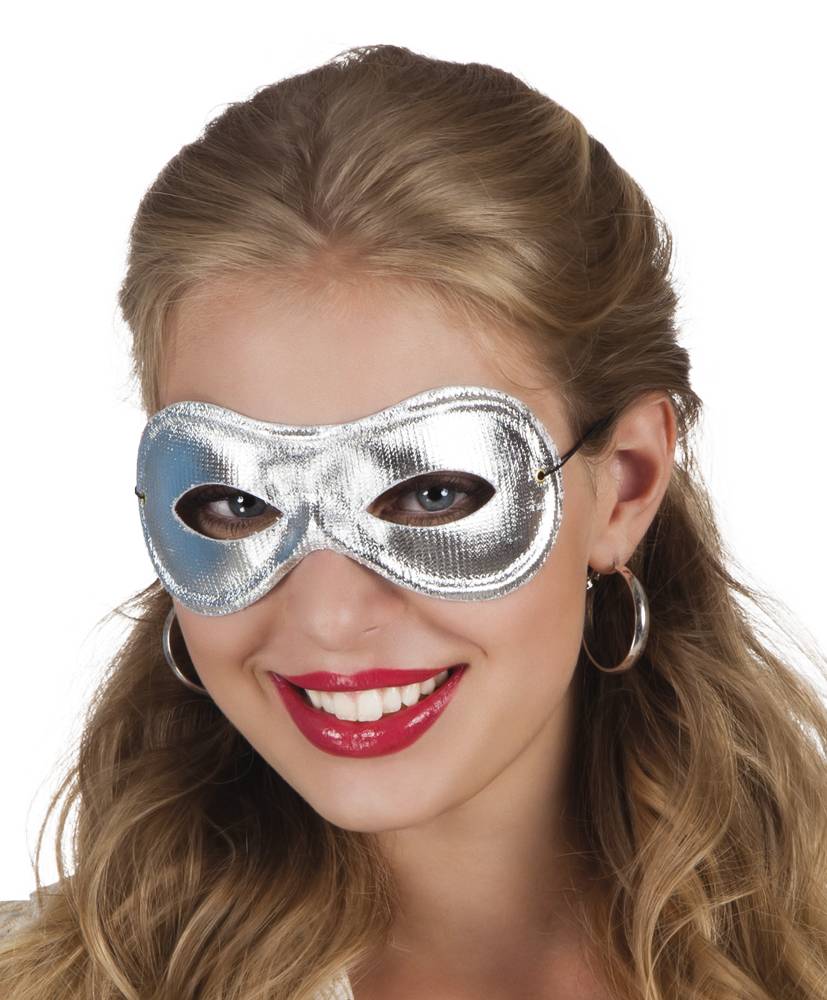 Oogmasker Metallised zilver afbeelding