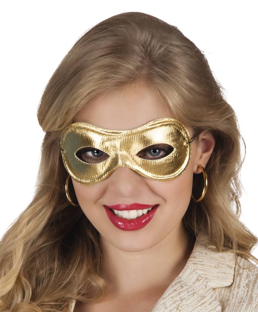 Oogmasker Metallised goud afbeelding