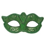 Venetiaanse oogmasker groen