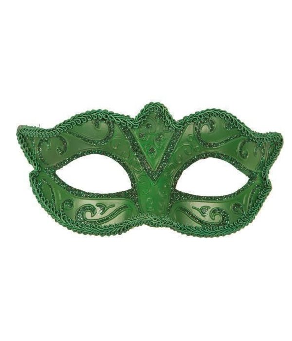 Venetiaanse oogmasker groen