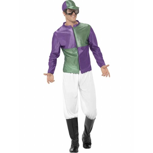 Jockey kostuum groen/paars
