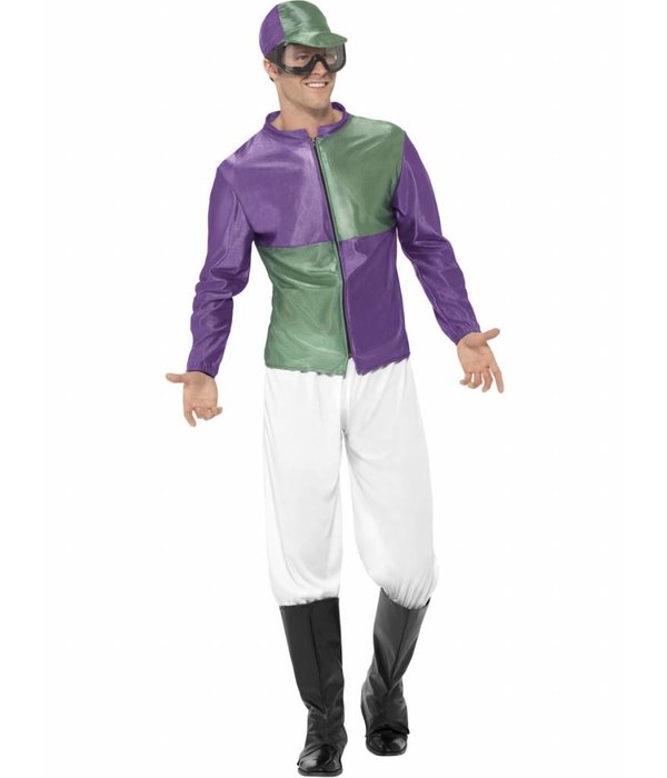 Jockey kostuum groen/paars