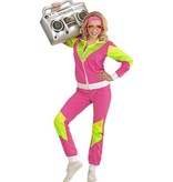 Retro Trainingspak roze/geel