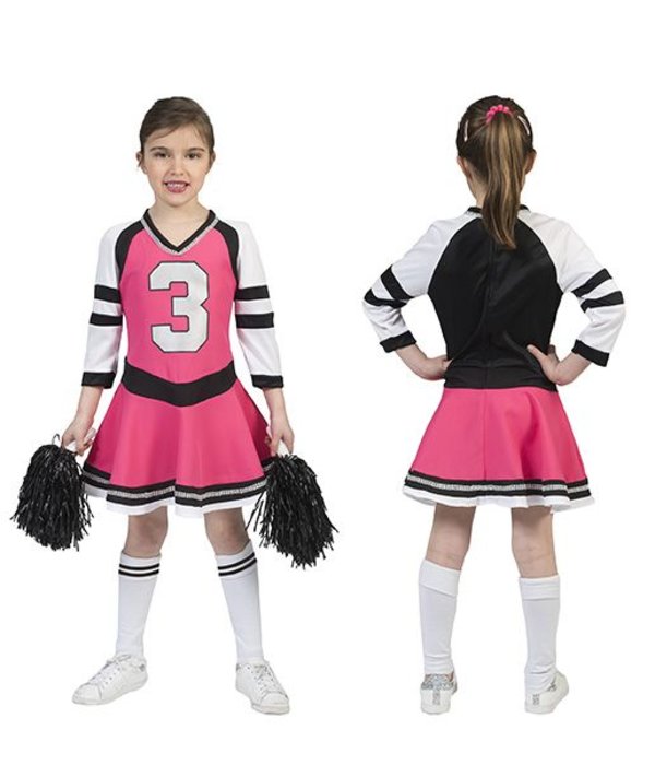 Cheerfull Cheerleader jurkje roze kind