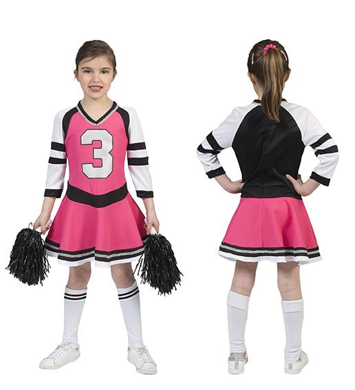 Cheerfull Cheerleader jurkje roze kind afbeelding
