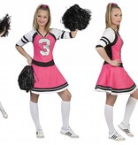 Cheerfull Cheerleader jurkje roze dames