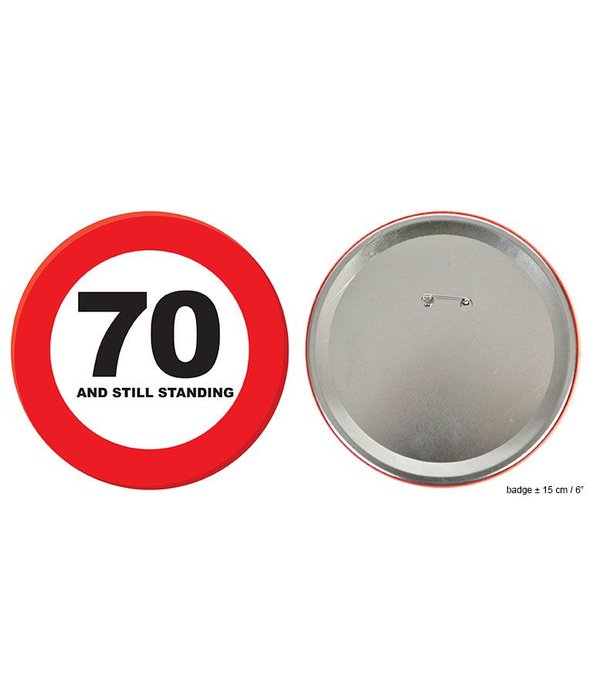 Button 70 jaar and still standing