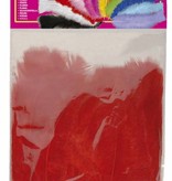 Zakje met 50 veertjes rood