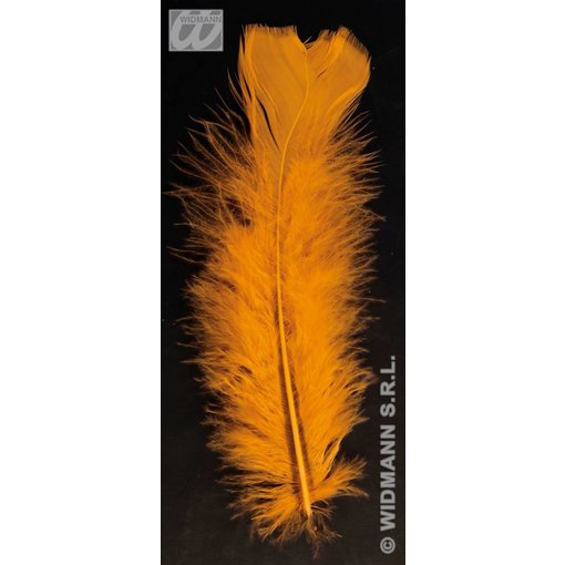 Zakje met 50 veertjes oranje