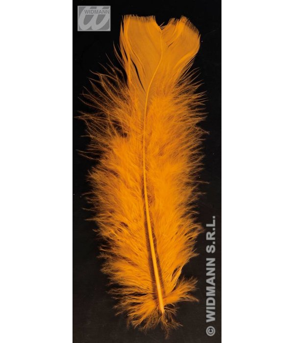 Zakje met 50 veertjes oranje