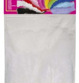 Zakje met 50 veertjes wit