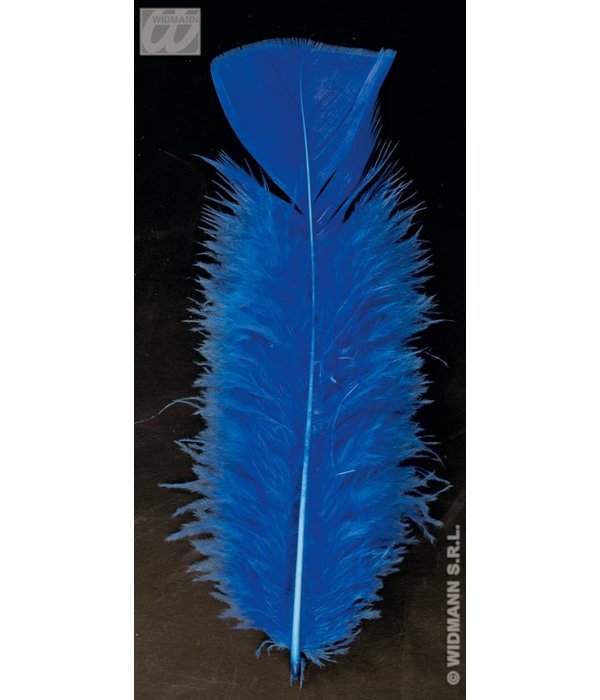 Zakje met 50 veertjes blauw