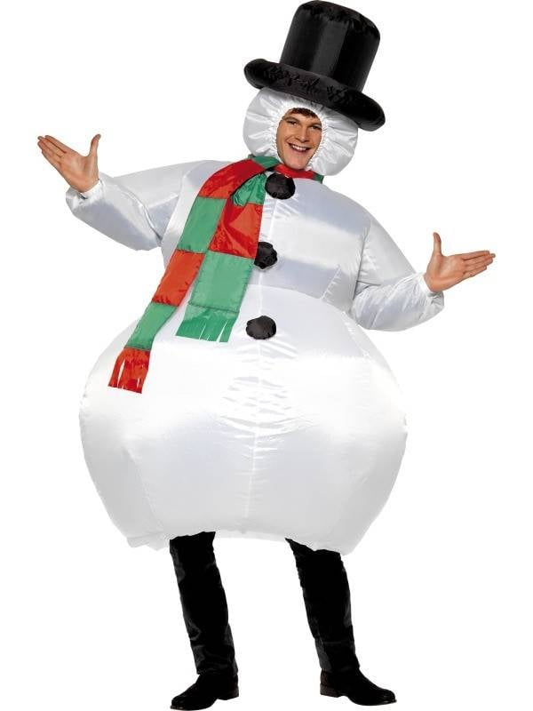 inrichting Weg God Opblaasbare sneeuwpop kostuum - Feestbazaar.nl