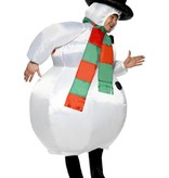 Opblaasbare sneeuwpop kostuum