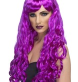 Desire pruik lang krul paars