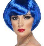 Pruik babe kort blauw